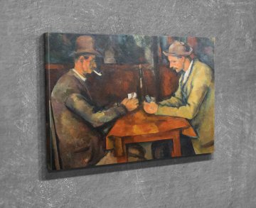 'The Card Players 2' Paul Cezanne Kanvas Tablo