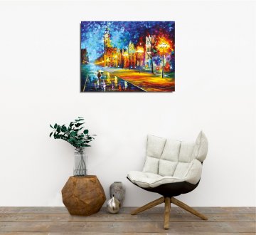 City Lights Oil Painting Kanvas Tablo