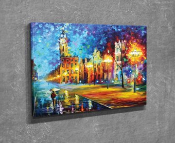 City Lights Oil Painting Kanvas Tablo