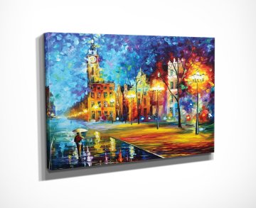 City Lights Oil Painting Kanvas Tablo