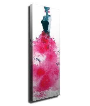 Pembe Etek Kanvas Tablo