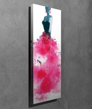 Pembe Etek Kanvas Tablo