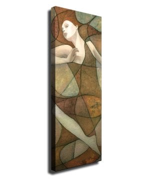 Woman in Brown Kanvas Tablo
