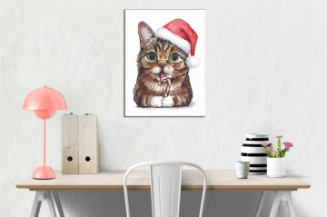 KEDİLİ KANVAS TABLO