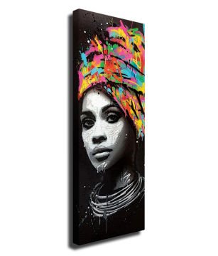 Afrikalı Kadın Kanvas Tablo
