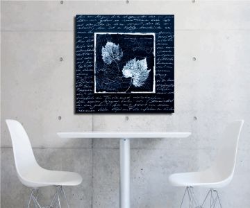 Yaprak Desenli Kanvas Tablo