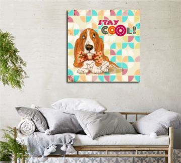 Sevimli Köpek Kanvas Tablo