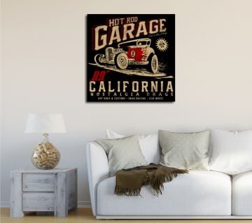 Garage California Kanvas Tablo