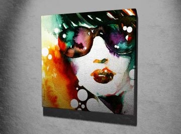 Abstract Girl Kanvas Tablo