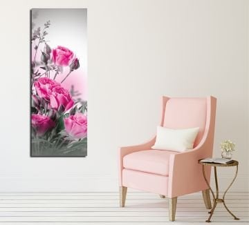 Pembe Güller Kanvas Tablo