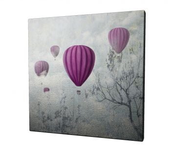 Pembe Balonlar Kanvas Tablo