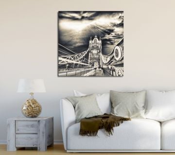 Bridge and Night Kanvas Tablo