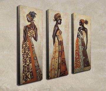 Afrika Kadın Kanvas Tablo