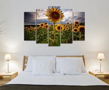 Ay Çiçekleri Kanvas Tablo