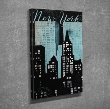 NEW YORKTA GECE KANVAS TABLO