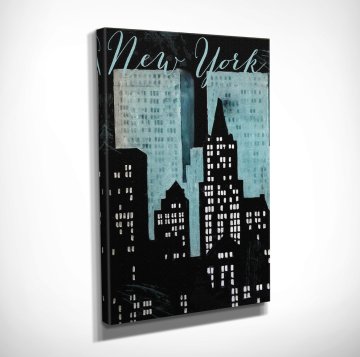 NEW YORKTA GECE KANVAS TABLO