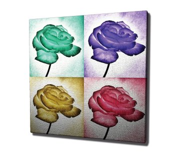 Pop Art Gül Kanvas Tablo